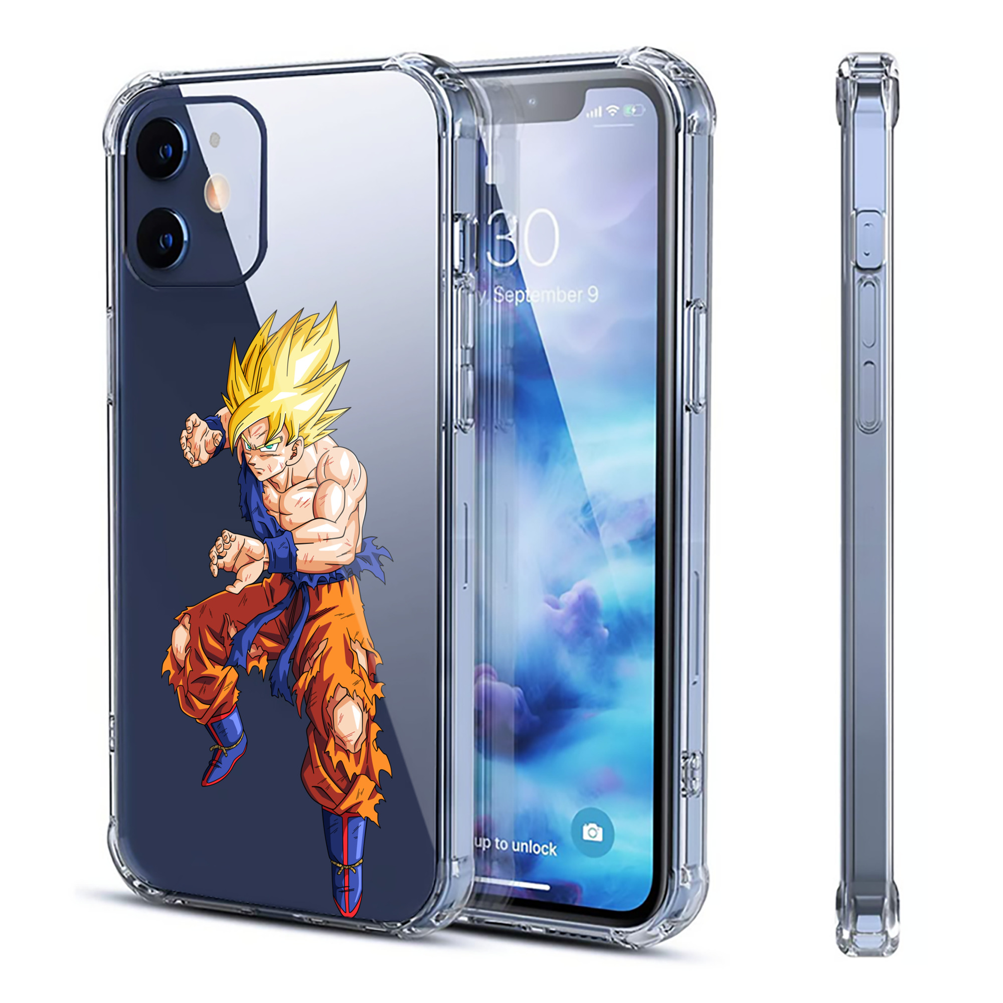 （画像用） ドラゴンボール 孫悟空（そん ごくう）Son Goku カカロット DRAGON BALL Kakarotto 【iPhone 12シリーズ対応】透明スマホケース（クリアソフトケース）